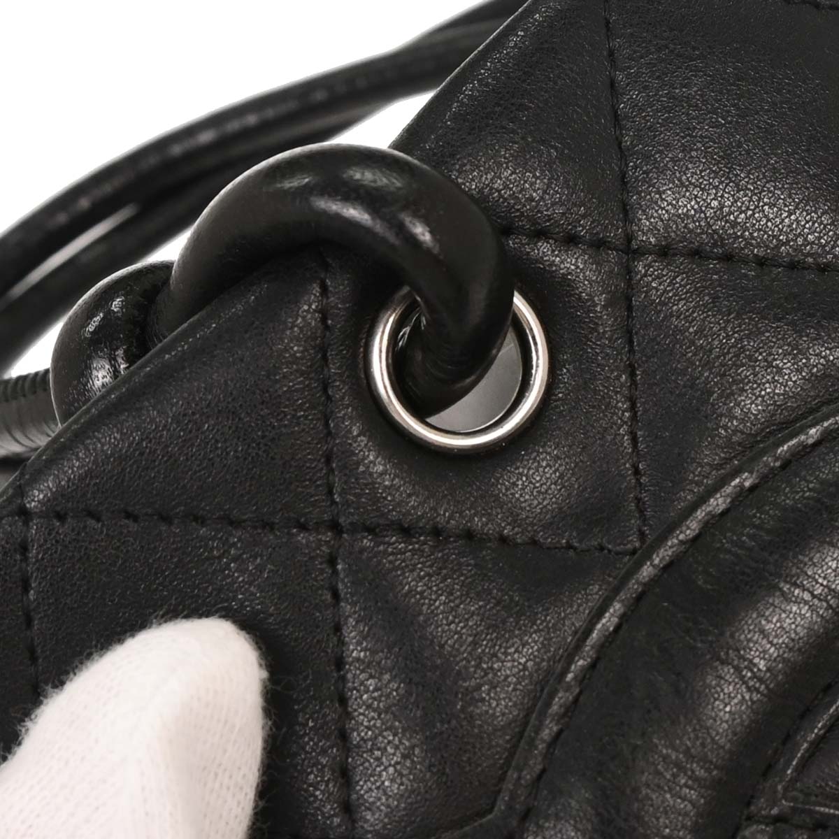 2004-2005 Black Calfskin Cambon Ligne Tote Handbag