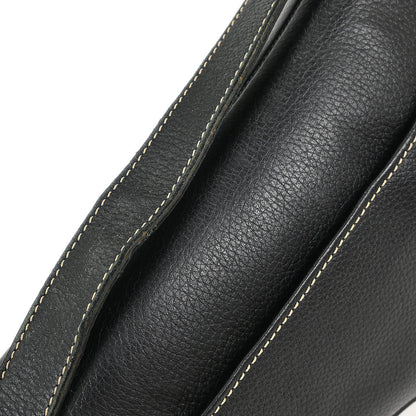 Christian Dior 2002 Black Leather Saddle Handbag