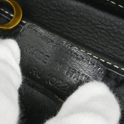 Christian Dior 2002 Black Leather Saddle Handbag
