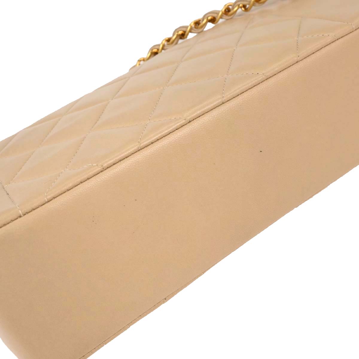 Chanel Beige Lambskin Small Diana Shoulder Bag