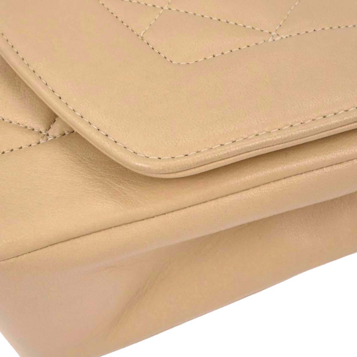 Chanel Beige Lambskin Small Diana Shoulder Bag