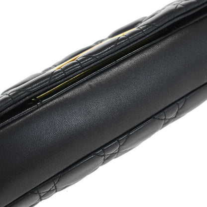 Christian Dior Black Lambskin Cannage Malice Handbag