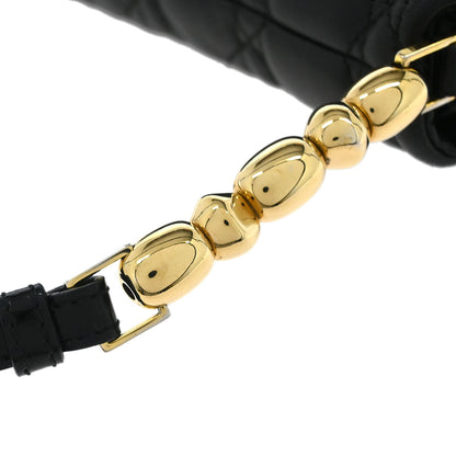 Christian Dior Black Lambskin Cannage Malice Handbag