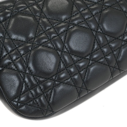 Christian Dior Black Lambskin Cannage Malice Handbag