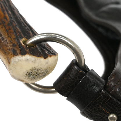 Yves Saint Laurent Dark Brown Leather Mombasa Handbag