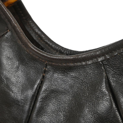 Yves Saint Laurent Dark Brown Leather Mombasa Handbag