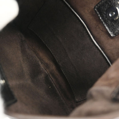 Yves Saint Laurent Dark Brown Leather Mombasa Handbag