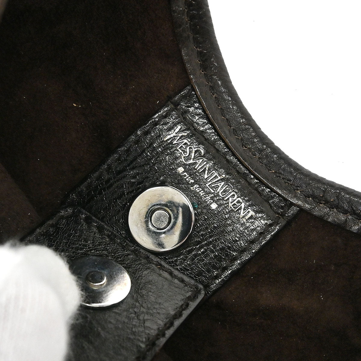 Yves Saint Laurent Dark Brown Leather Mombasa Handbag