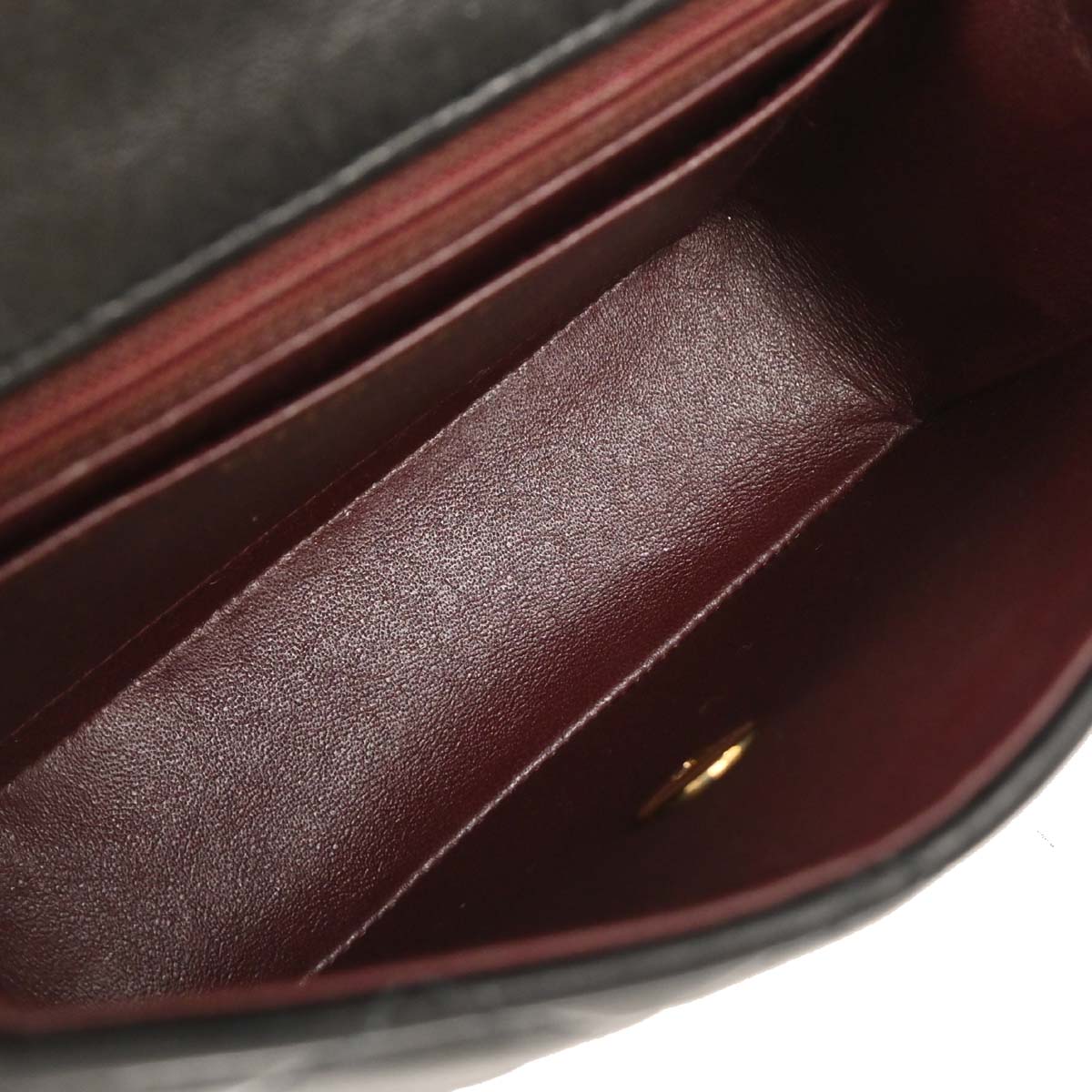 Chanel 2003-2004 Black Lambskin Mini Classic Square Flap Shoulder Bag