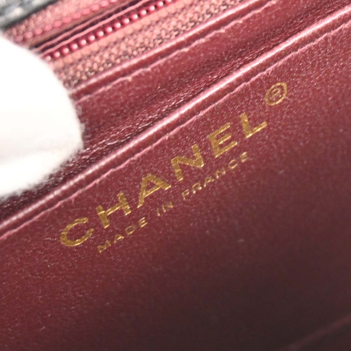 Chanel 2003-2004 Black Lambskin Mini Classic Square Flap Shoulder Bag