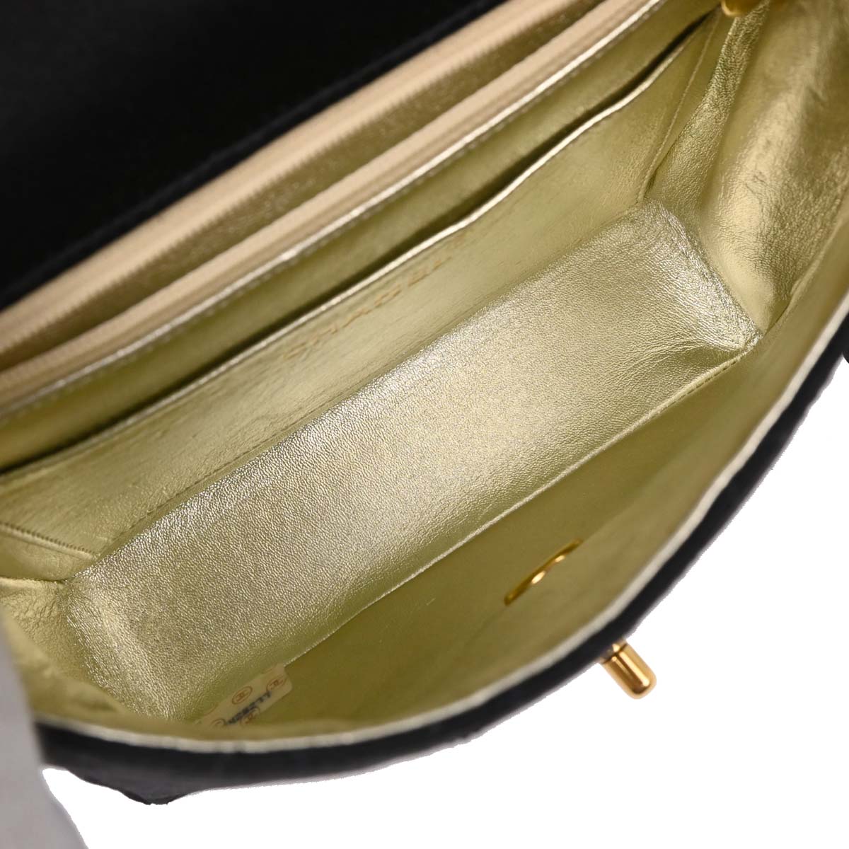 Chanel Black Satin Mini Classic Square Flap Shoulder Bag