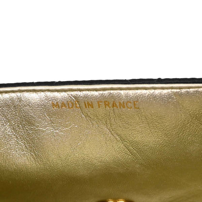 Chanel Black Satin Mini Classic Square Flap Shoulder Bag