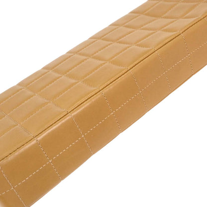 Chanel Beige Lambskin East West Choco Bar Shoulder Bag