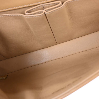 Chanel Beige Lambskin East West Choco Bar Shoulder Bag