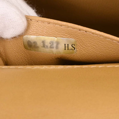 Chanel Beige Lambskin East West Choco Bar Shoulder Bag