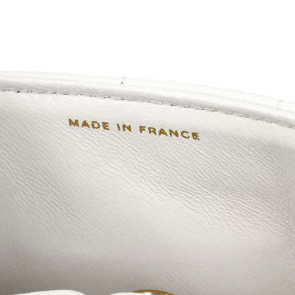 Chanel 2002-2003 White Lambskin East West Choco Bar Shoulder Bag