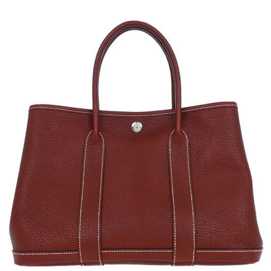 Hermes Rouge H Negonda Garden Party 30 TPM Tote Handbag