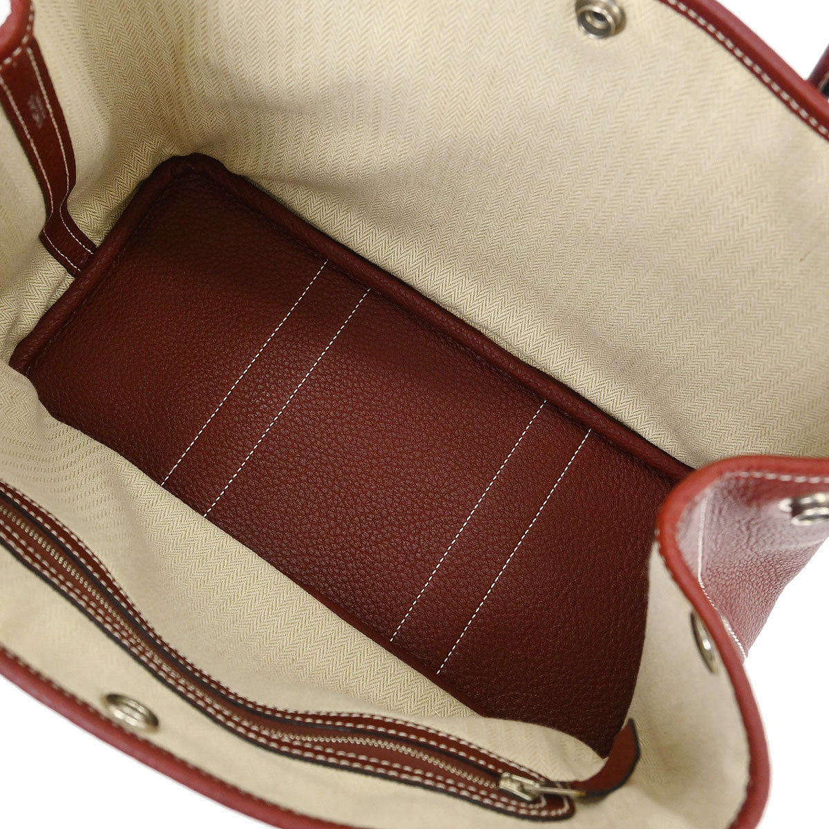 Hermes Rouge H Negonda Garden Party 30 TPM Tote Handbag