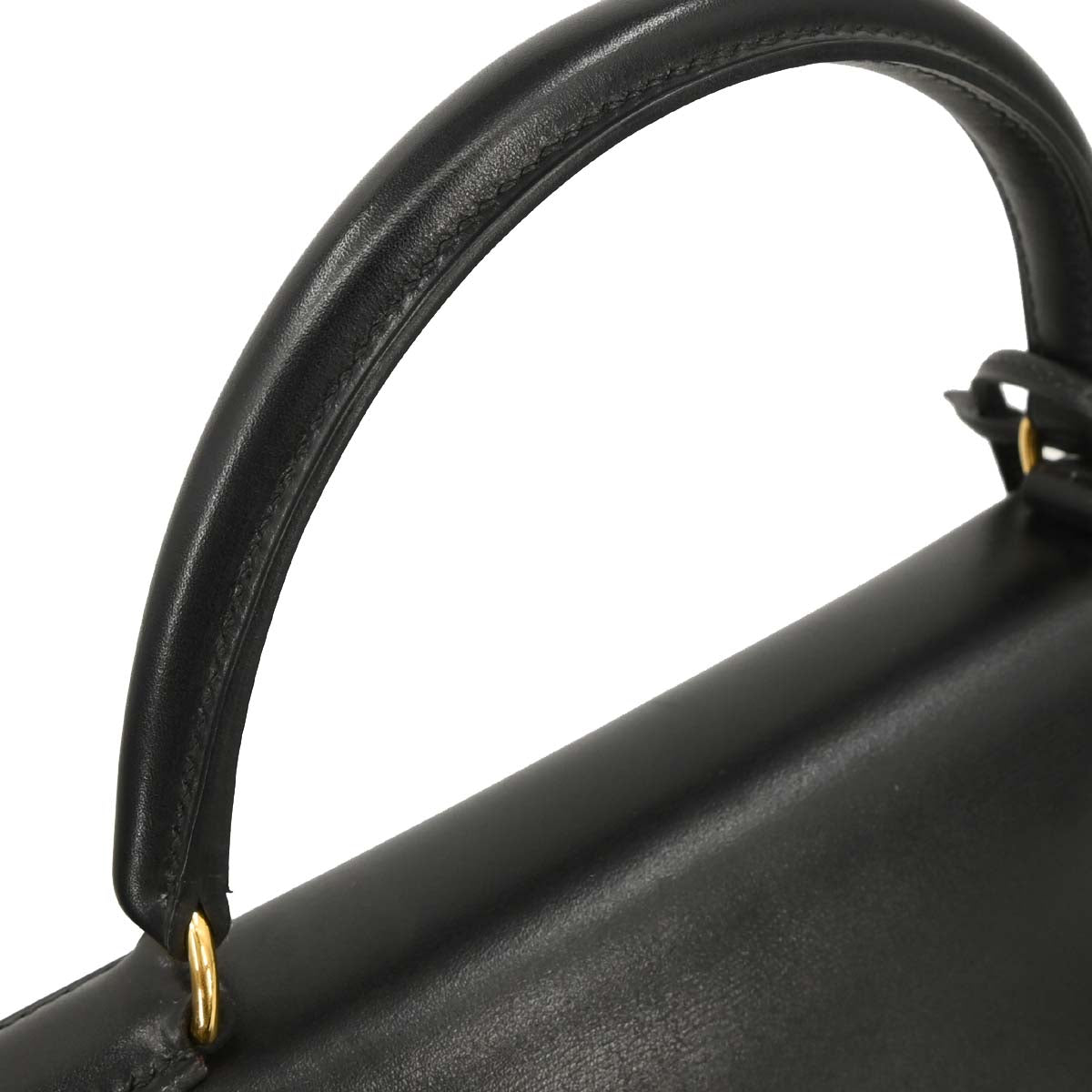 Hermes Black Box Calf Kelly 28 Retourne 2way Shoulder Handbag
