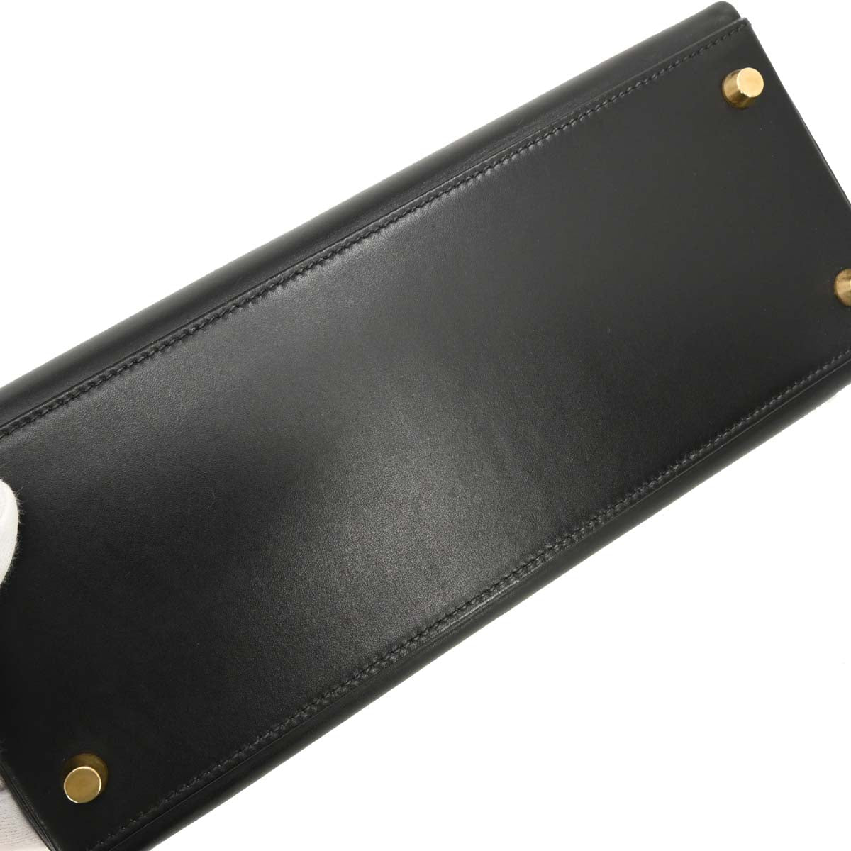 Hermes Black Box Calf Kelly 28 Retourne 2way Shoulder Handbag