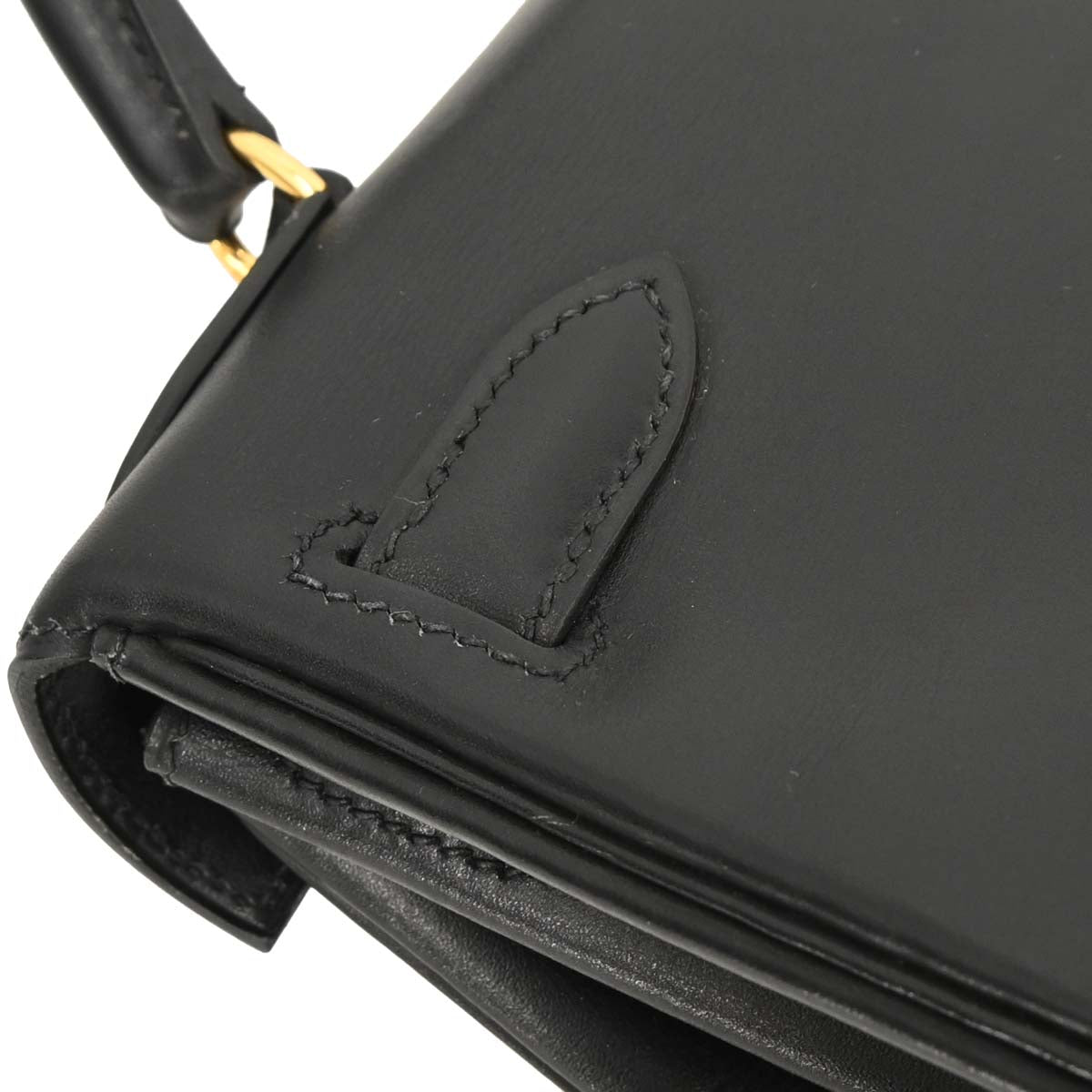 Hermes Black Box Calf Kelly 28 Retourne 2way Shoulder Handbag