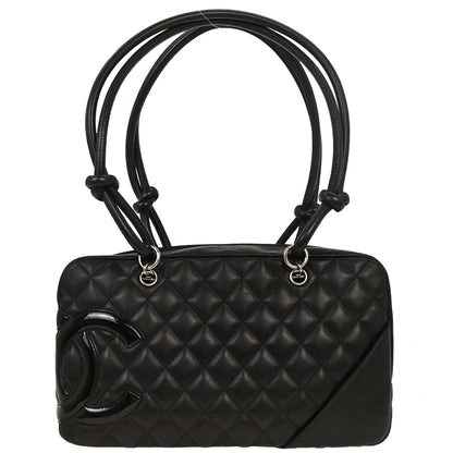 Chanel Black Calfskin Cambon Ligne Bowling Bag