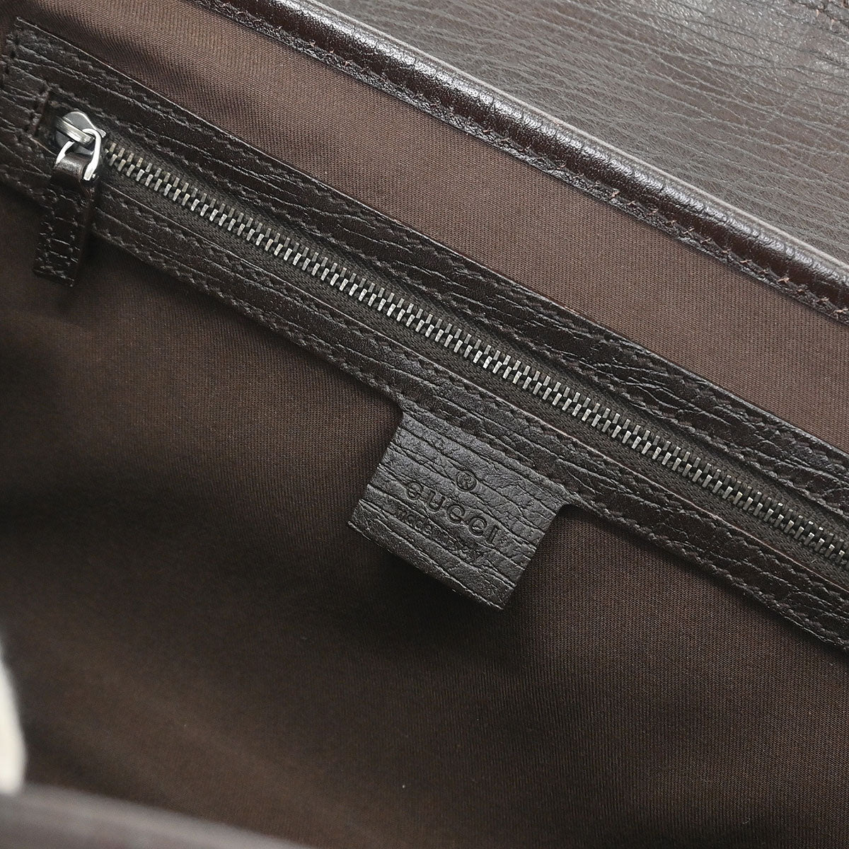 Gucci Beige Black Bamboo GG Handbag