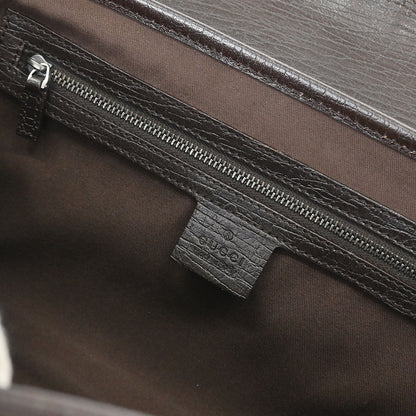 Gucci Beige Black Bamboo GG Handbag