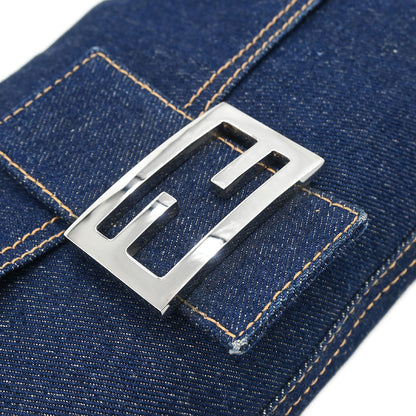 Fendi Indigo Denim Baguette Handbag