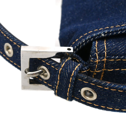 Fendi Indigo Denim Baguette Handbag