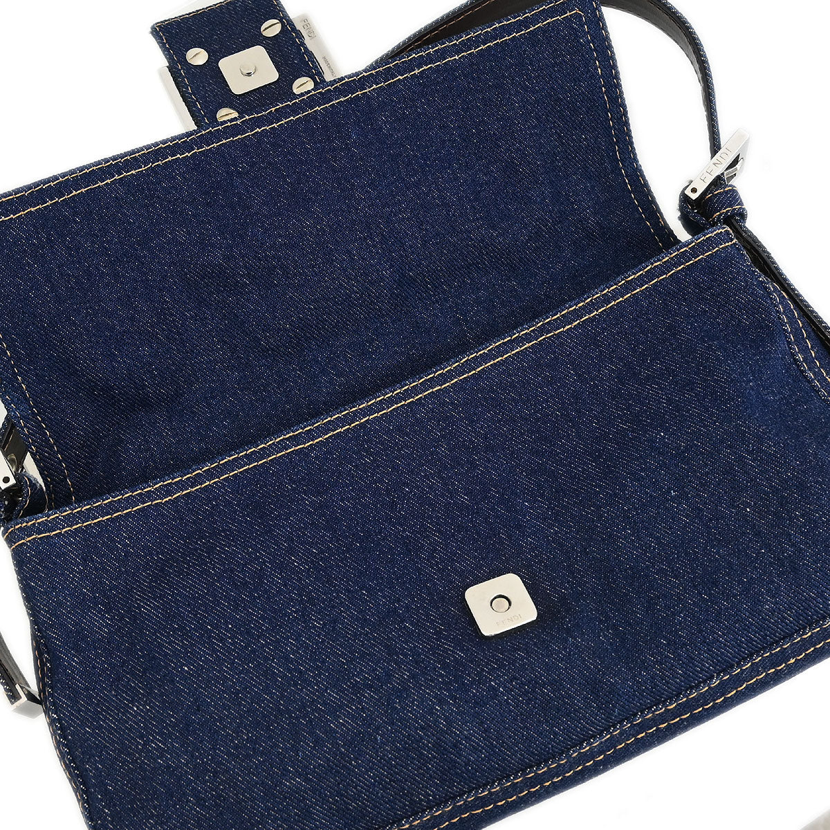 Fendi Indigo Denim Baguette Handbag