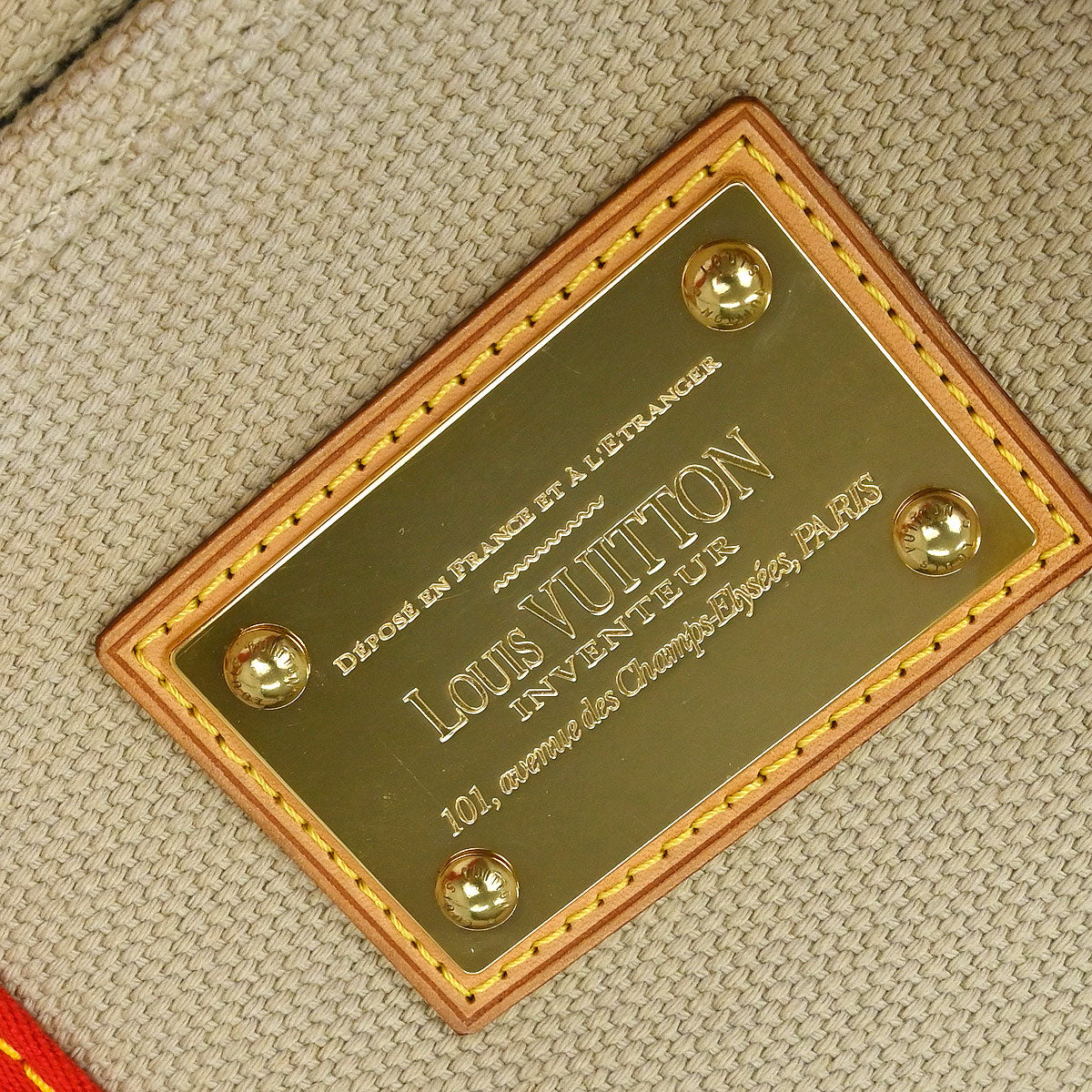 Louis Vuitton Beige Antigua Cabas MM Tote Bag M40035