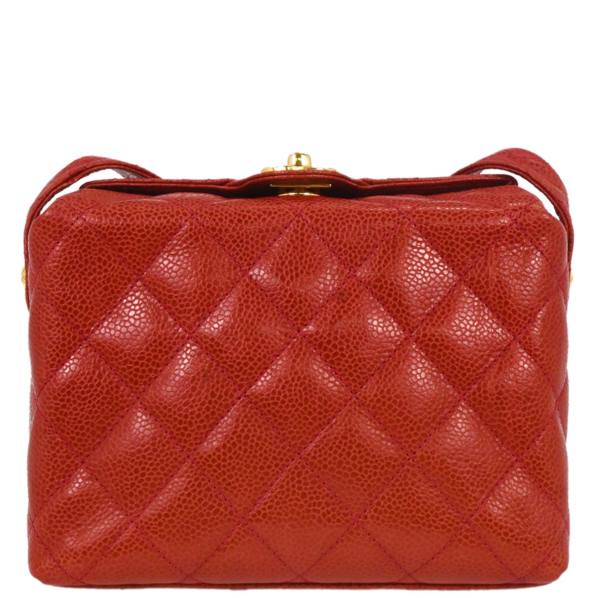 Chanel Red Caviar Shoulder Bag