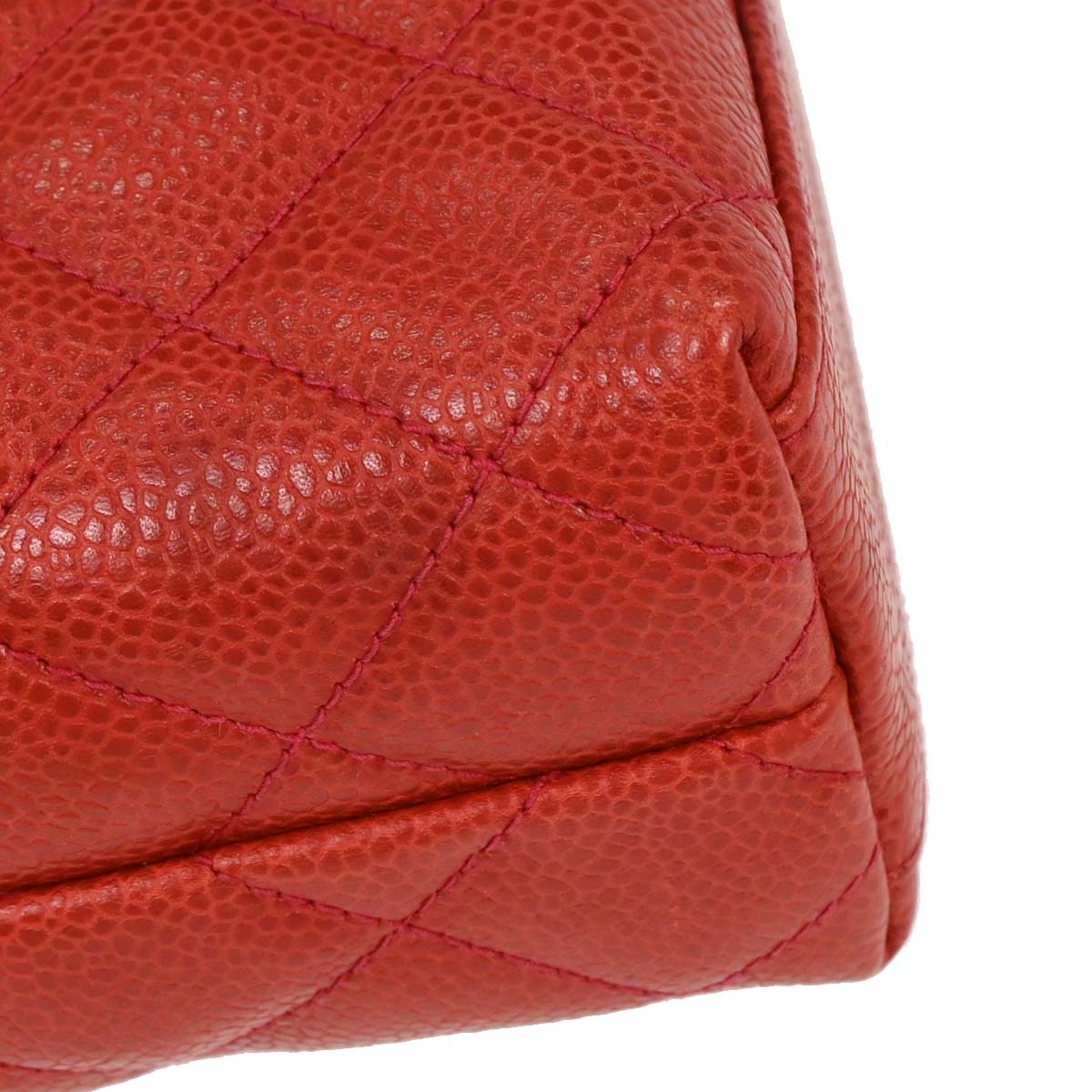 Chanel Red Caviar Shoulder Bag
