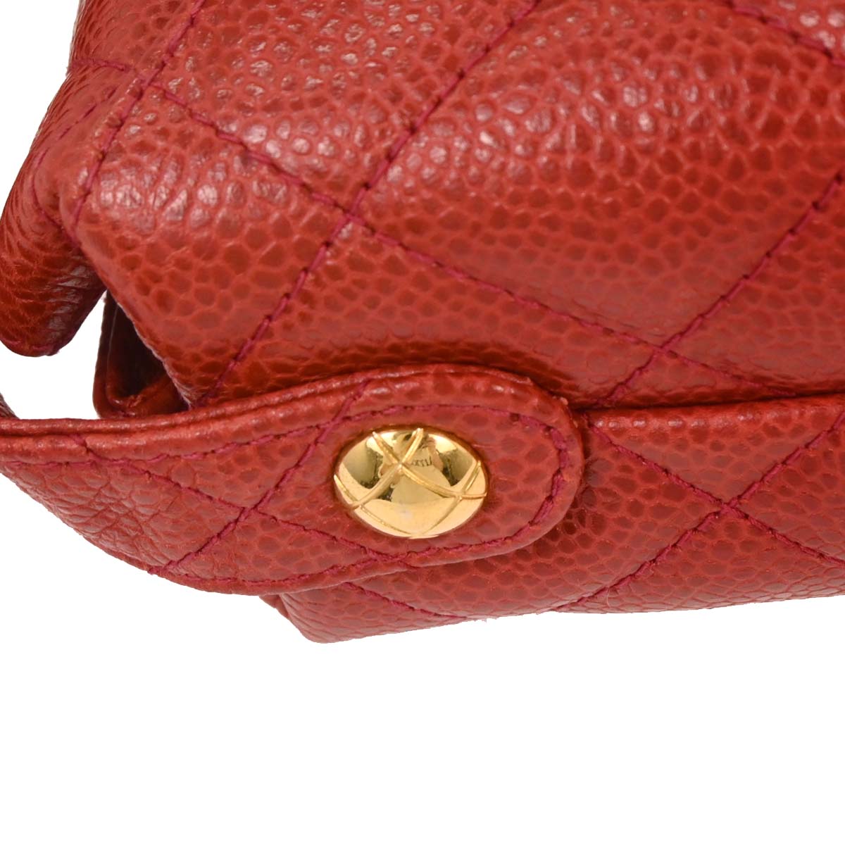 Chanel Red Caviar Shoulder Bag