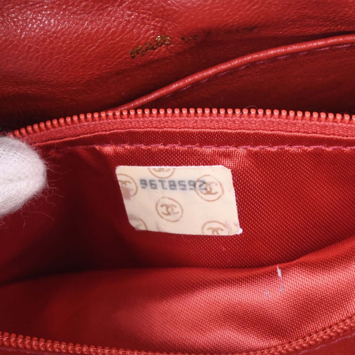 Chanel Red Caviar Shoulder Bag