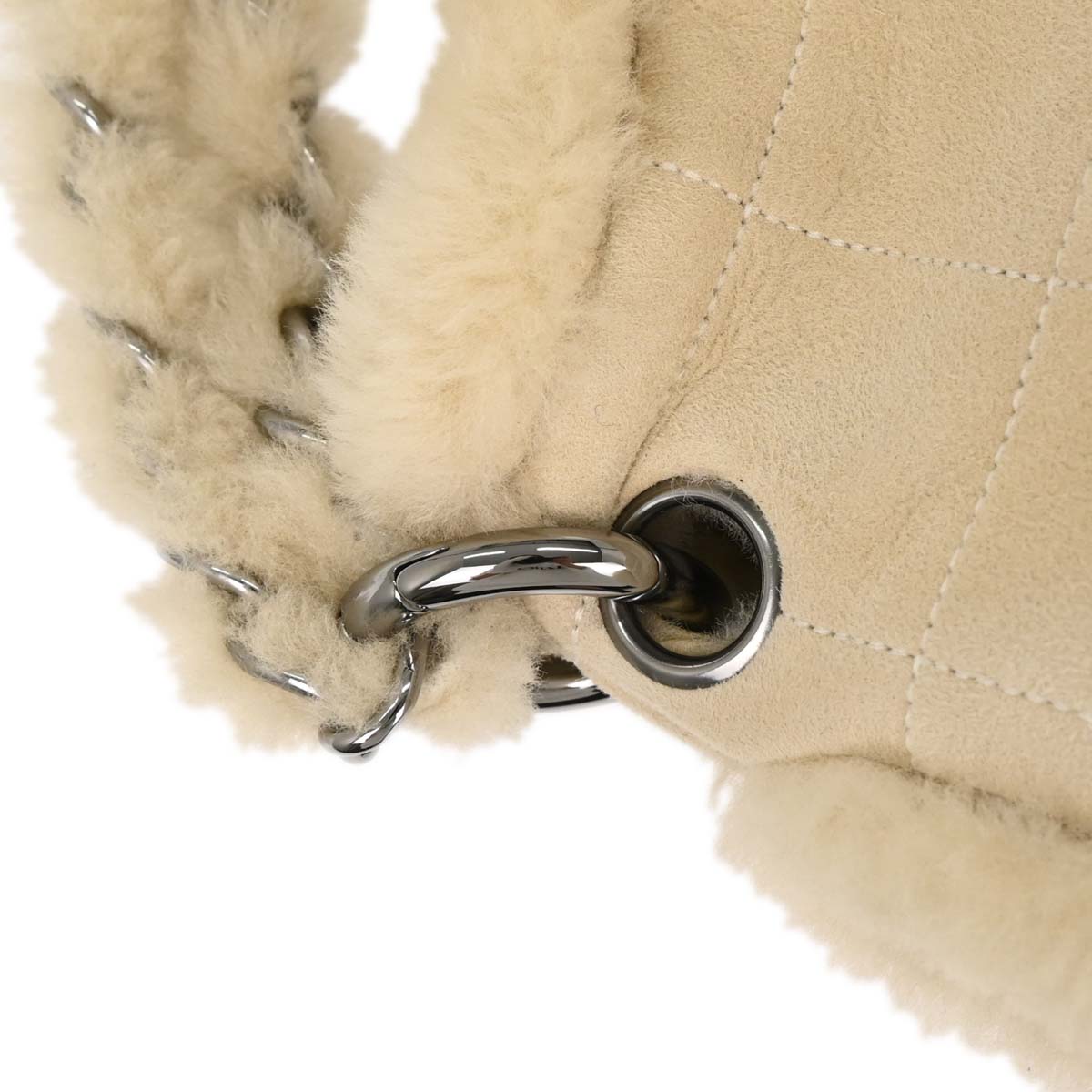 Chanel 2005-2006 Beige Mouton Tote Bag