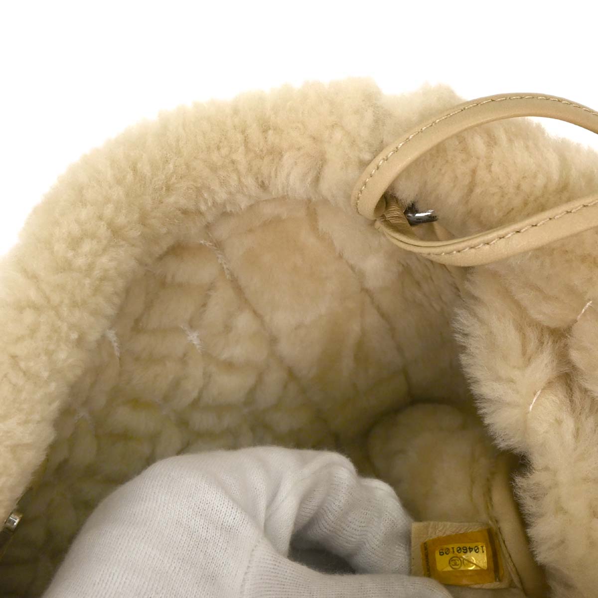 Chanel 2005-2006 Beige Mouton Tote Bag