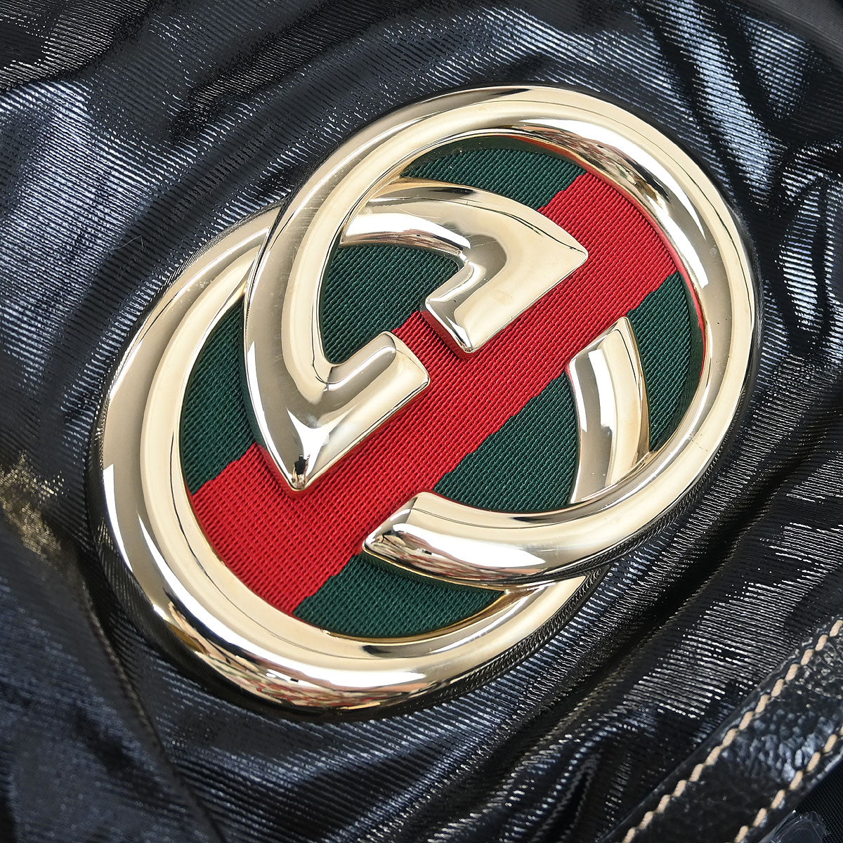 Gucci Black PVC Britt Tote Handbag