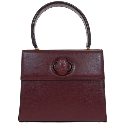 Cartier Bordeaux Leather Must de Cartier Handbag