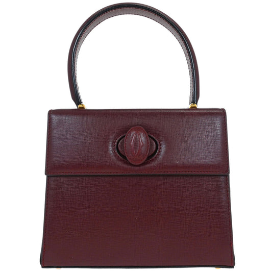 Cartier Bordeaux Leather Must de Cartier Handbag