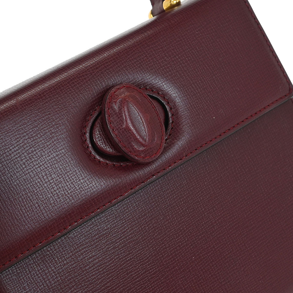 Cartier Bordeaux Leather Must de Cartier Handbag