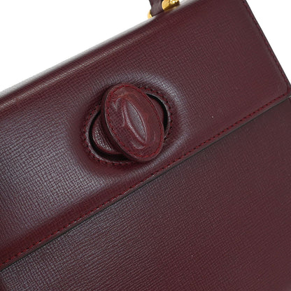 Cartier Bordeaux Leather Must de Cartier Handbag