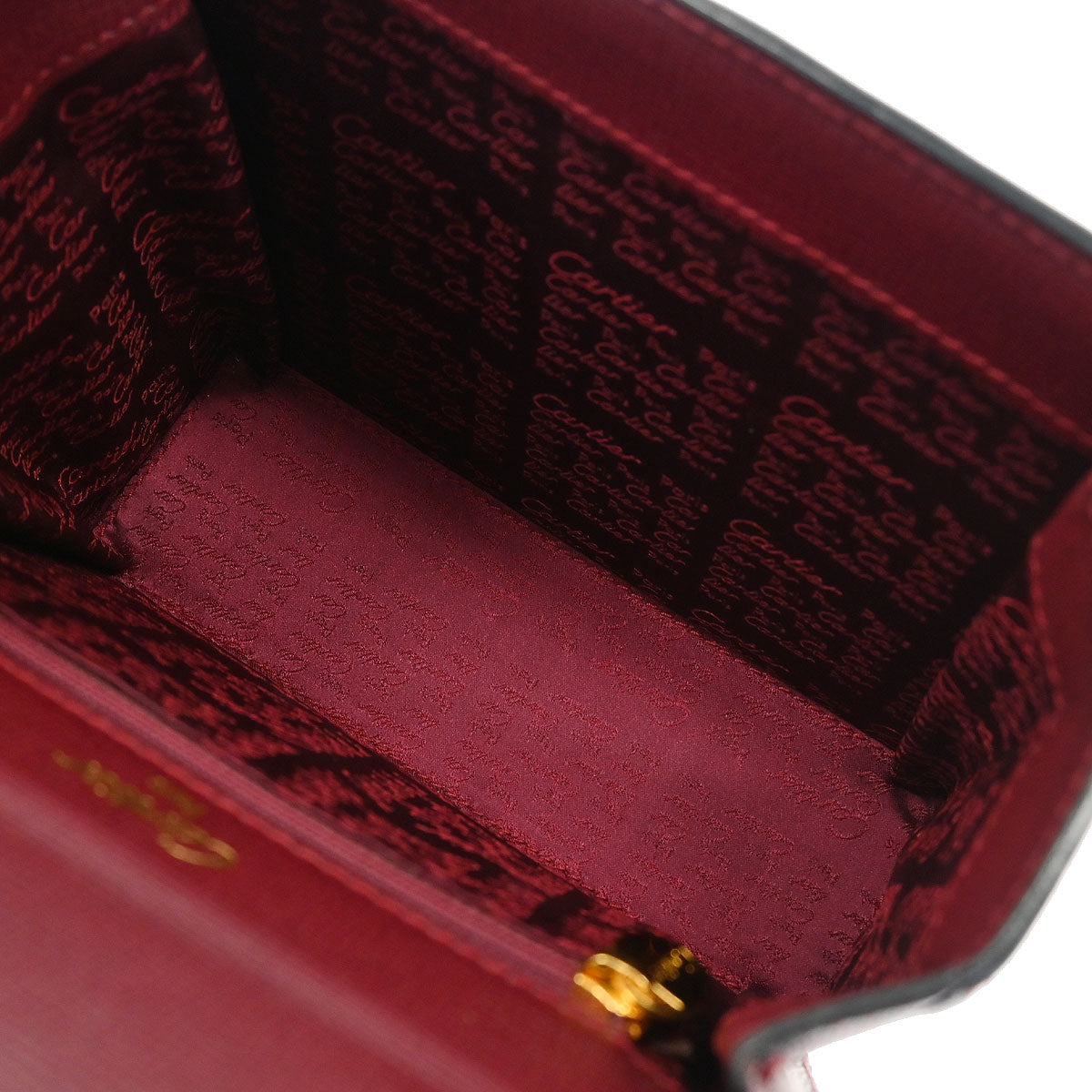 Cartier Bordeaux Leather Must de Cartier Handbag