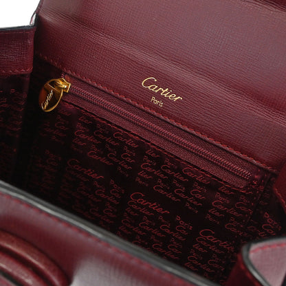 Cartier Bordeaux Leather Must de Cartier Handbag