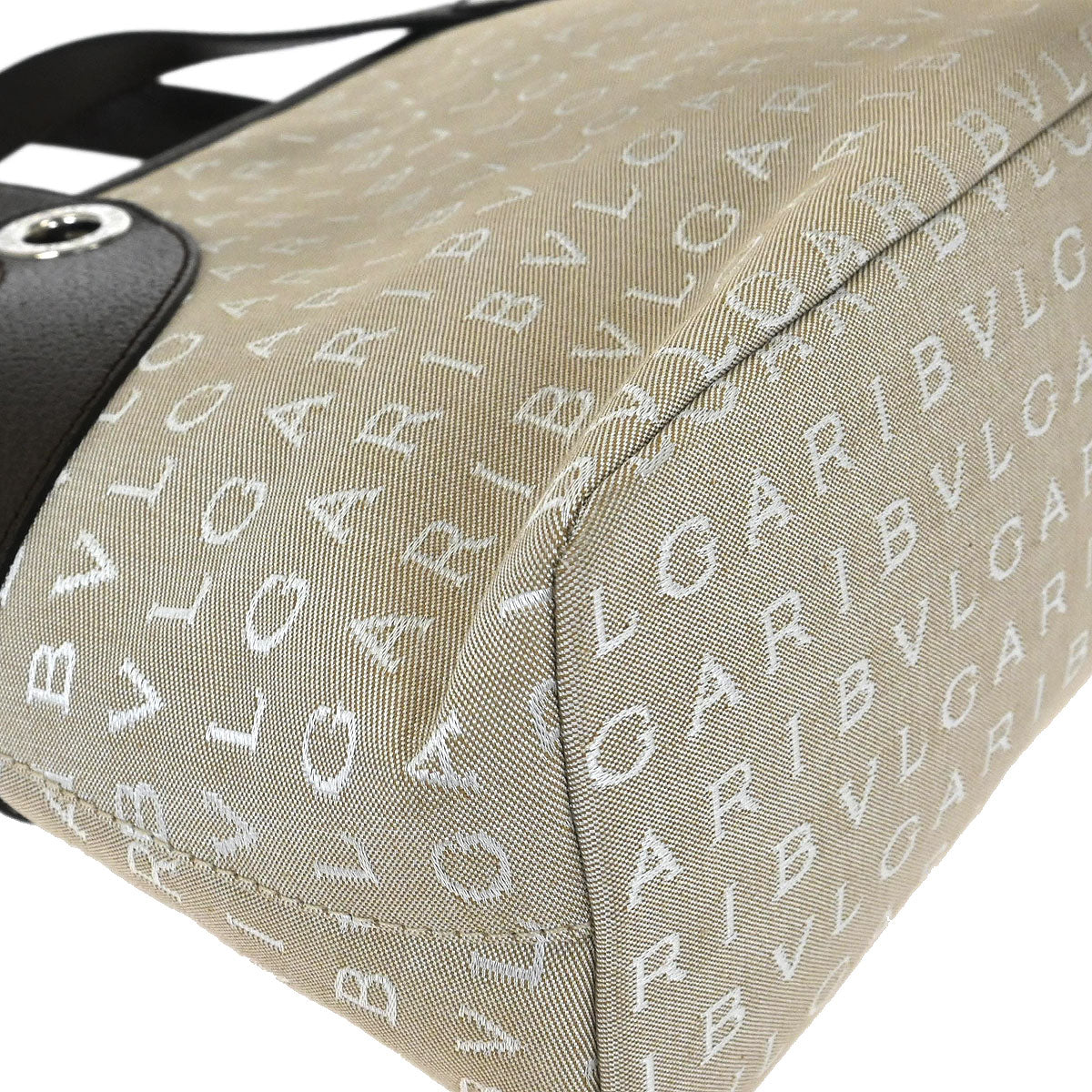 Bvlgari Beige Brown Logomania Tote Bag