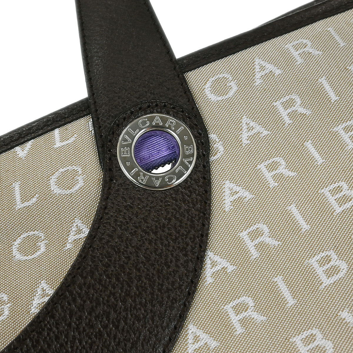 Bvlgari Beige Brown Logomania Tote Bag