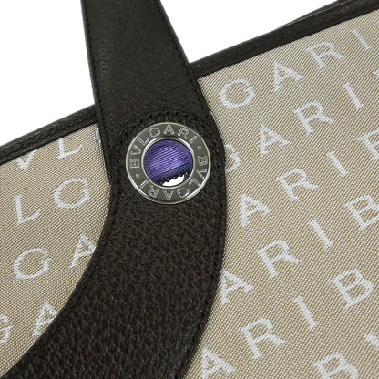 Bvlgari Beige Brown Logomania Tote Bag