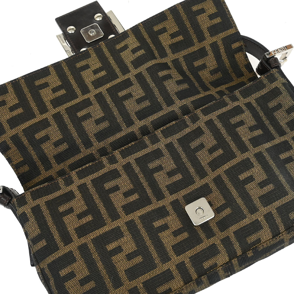 Fendi Brown Zucca Baguette Handbag