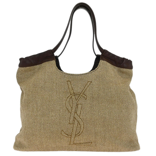 Yves Saint Laurent Beige Linen Belle de Jour Cabas Tote Bag